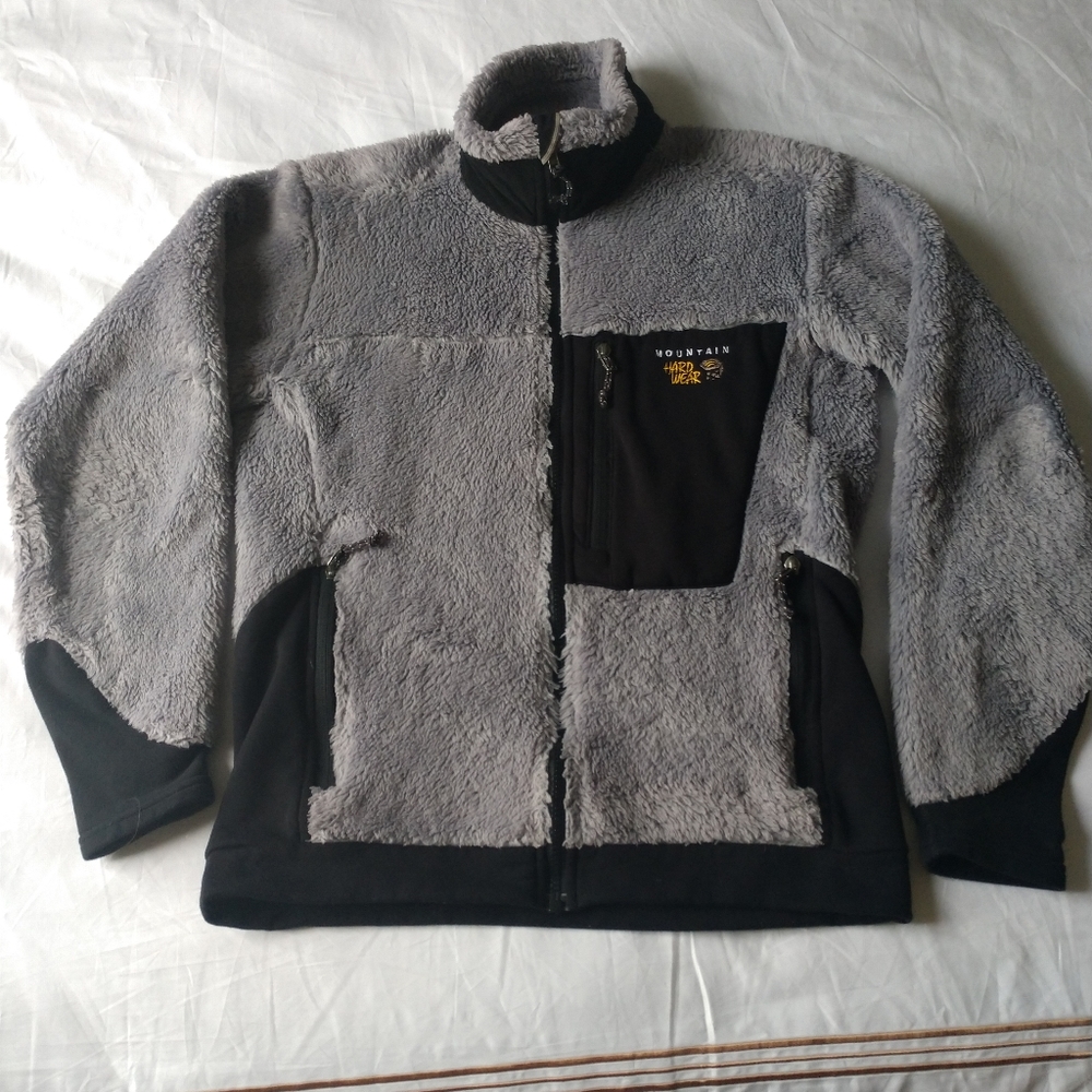 Mountain Hardwear, Men's Polartec High-Loft Monkey Fleece, Medium, Grey & Black